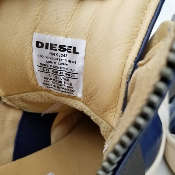 Diesel Zip-round S-Nentish Strap Leather Sneakers - Picture 8 of 8